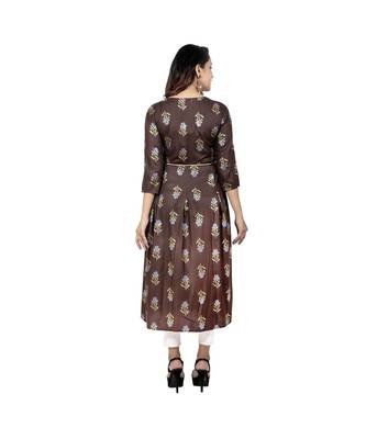 Coffee Brown Printed Kurta 2