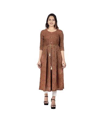 Brown Printed Kurta 1
