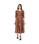 Brown Printed Kurta