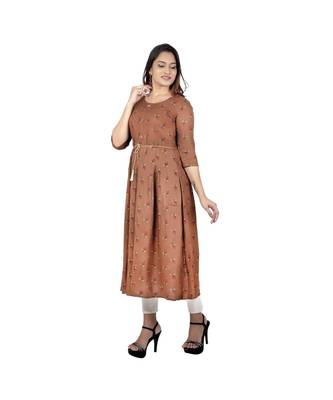 Brown Printed Kurta 3