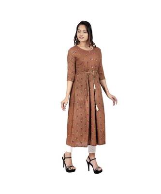 Brown Printed Kurta 4