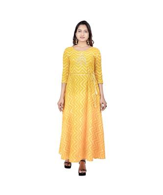 Yellow Printed Kurta 1
