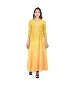Yellow Printed Kurta