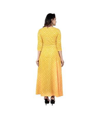 Yellow Printed Kurta 2