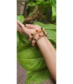 Multicolor Beaded Bangles Set Of 2