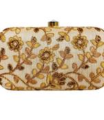 Beige Clutch Purse For Women Party Wear 