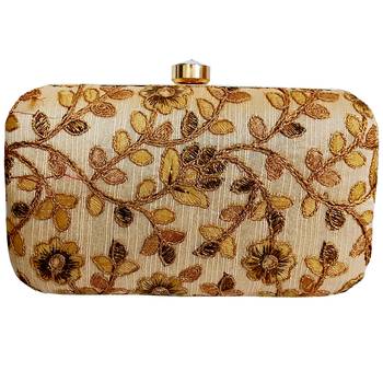 Beige Clutch Purse For Women Party Wear  2