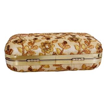 Beige Clutch Purse For Women Party Wear  4