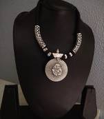 Black Tassle Ganpati Pendant Necklace