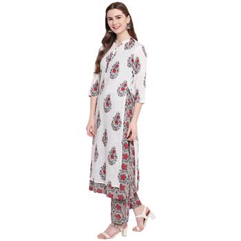 White printed cotton salwar 2