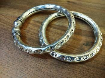 German Silver Tribal Hand Kadas 2