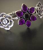 Blue Stone Floral Bracelet Design