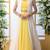 Yellow Thread With Sequince Embroidered Georgette Semi Stitched bridal lehenga Choli With Koti