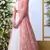 White Thread Embroidered Work Georgette Semi Stitched bridal lehenga Choli With Pink Koti