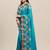 Blue Poly Silk Embroidered Fancy Designer Saree