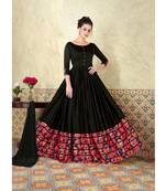 Black multi resham work satin salwar