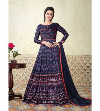 Purple resham embroidery satin salwar 1