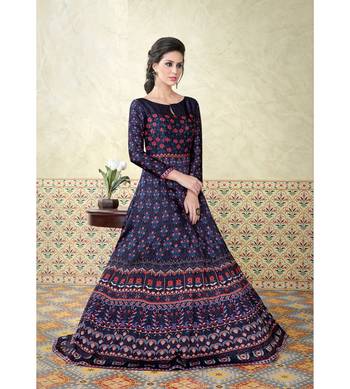 Purple resham embroidery satin salwar 2