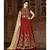 Brown resham embroidery silk salwar
