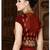 Brown resham embroidery silk salwar