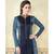 Navy blue resham embroidery satin salwar