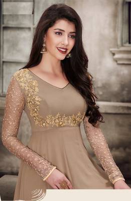 Grey multi resham work georgette salwar 2