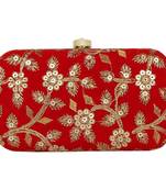 Red Velvet Women Party Clutch (Red)