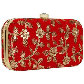 Red Velvet Women Party Clutch (Red) 2