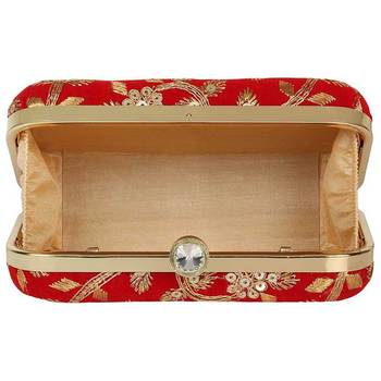 Red Velvet Women Party Clutch (Red) 3