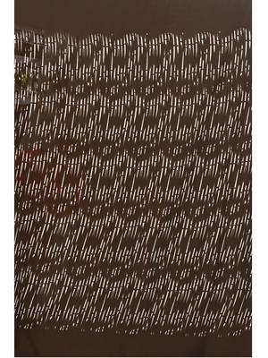 Brown printed georgette saree with blouse 5