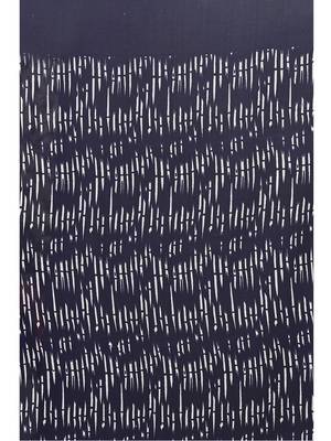 Navy blue printed georgette saree with blouse 5