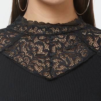 Black printed viscose tops 5
