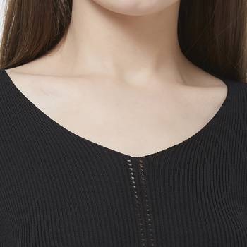 Black printed rayon tops 5