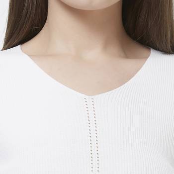 Off white printed rayon tops 5