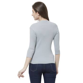 Blue printed rayon tops 4