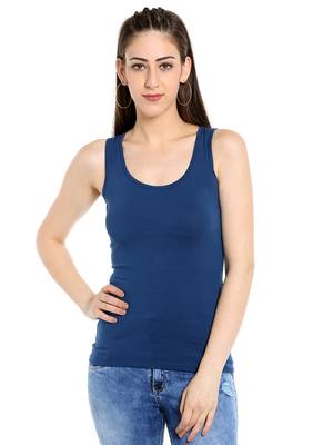 Blue printed cotton tops 1