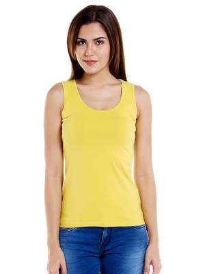 Yellow printed cotton tops 1