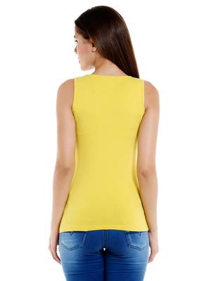Yellow printed cotton tops 2