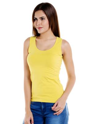 Yellow printed cotton tops 3