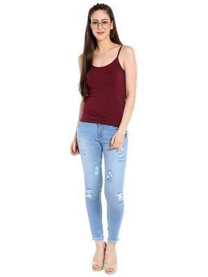 Brown printed cotton tops 4