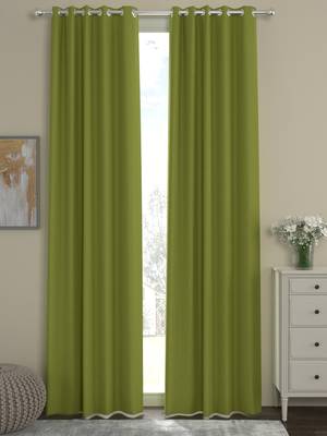 ROSARA HOME Sumo Matty Solid Pack of 2 Curtains 1