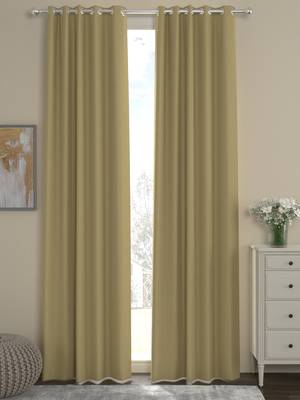 ROSARA HOME Sumo Matty Solid Pack of 2 Curtains 1