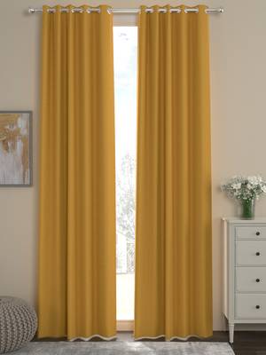 ROSARA HOME Sumo Matty Solid Pack of 2 Curtains 1