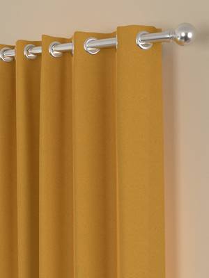 ROSARA HOME Sumo Matty Solid Pack of 2 Curtains 2