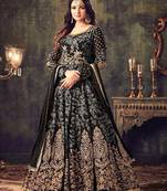 Black embroidered georgette salwar
