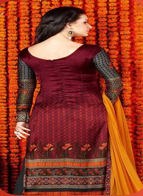 Black printed satin salwar 3