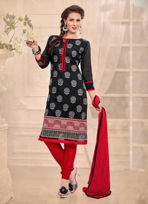 Black embroidered cotton salwar 1