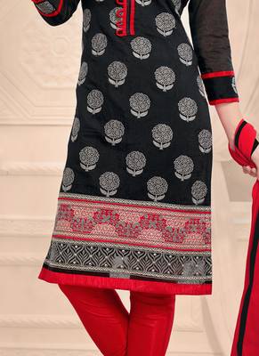 Black embroidered cotton salwar 3