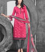 Pink embroidered cotton salwar