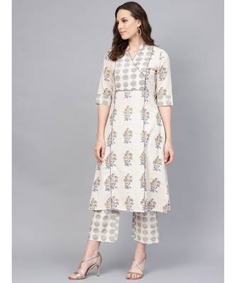 Angrakha Style A-Line Kurta With Printed Palazzo 4